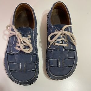 Birkenstock Fisherman Shoes Blue Suede Size 40 Regular Women’s 9.5